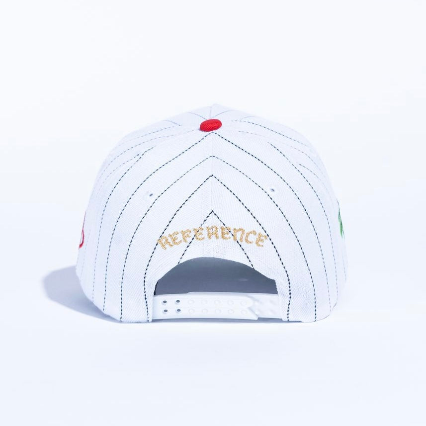 Reference paradise LA SnapBack in white and red