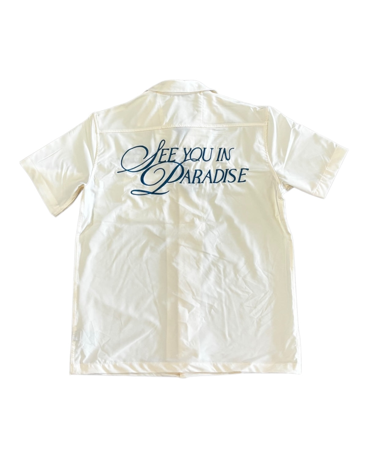 jordan Craig paradise camp shirt in cream