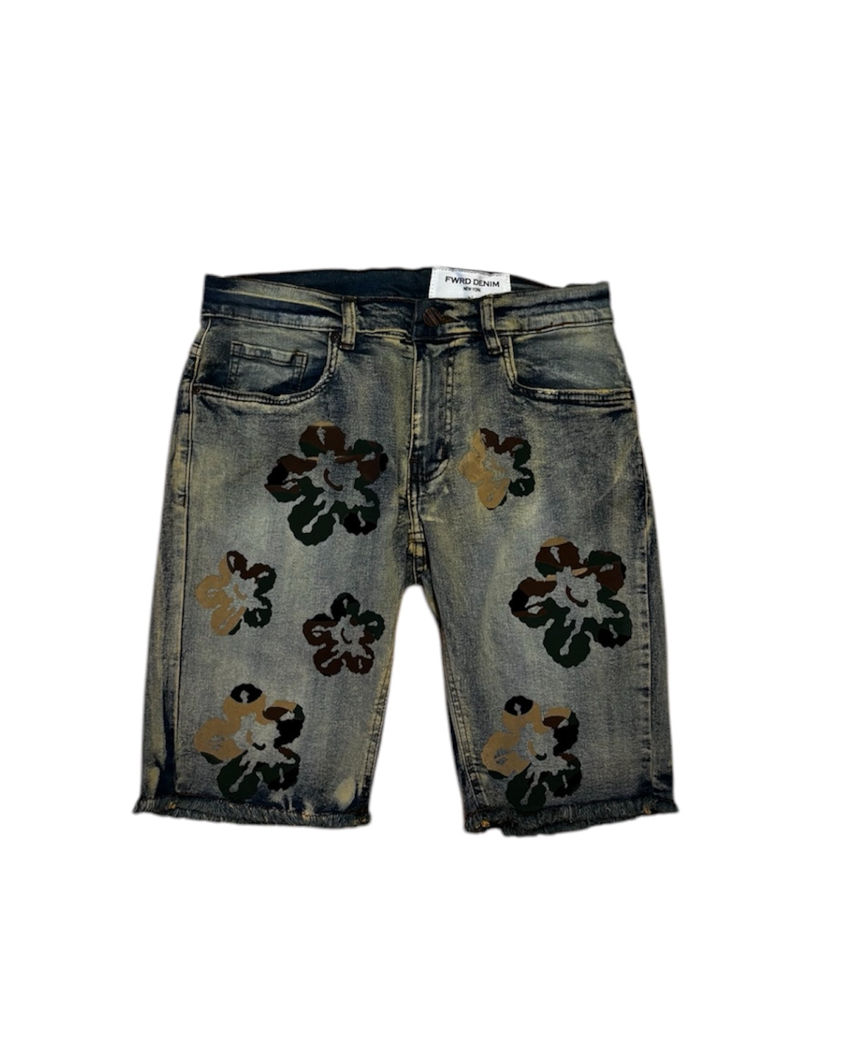 Flower Denim Short