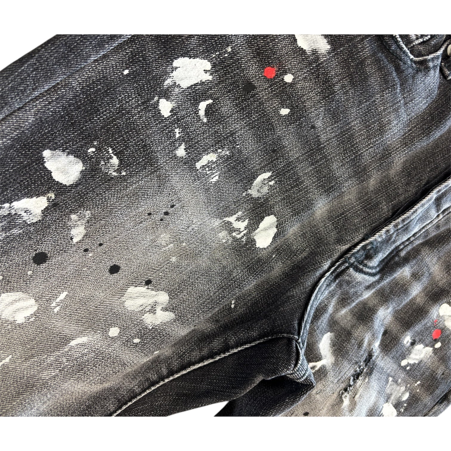 Dhamar Washed Painted Skinny Denim