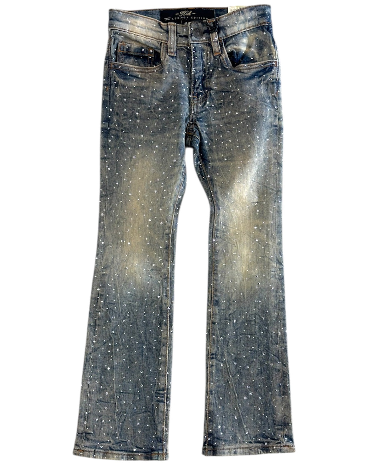 Toddler's Re-Up Crystal Stacked Jeans