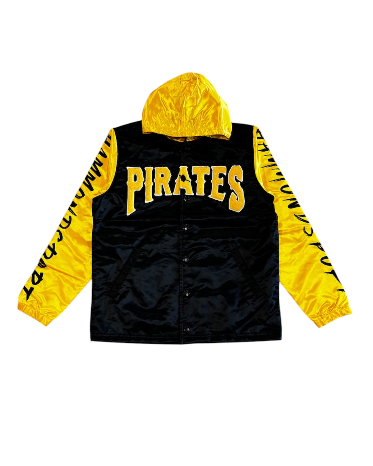 Pirate Coaches Jacket in Black and Yellow color