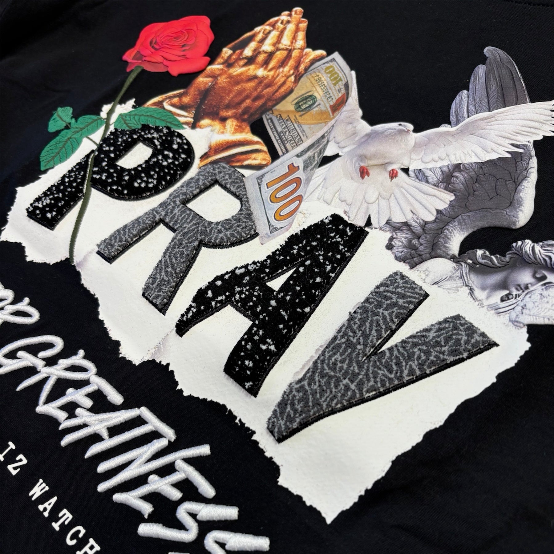 Pray For Greatness Tee In Black Color