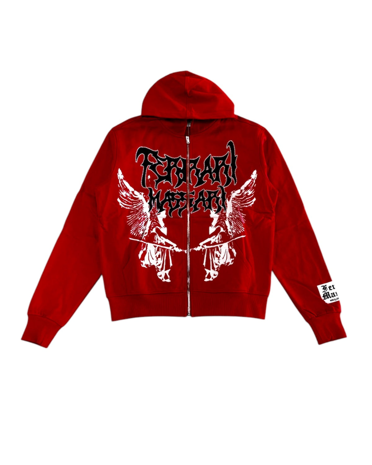 Precious Imagination Full-Zip Hoodie In Red Color