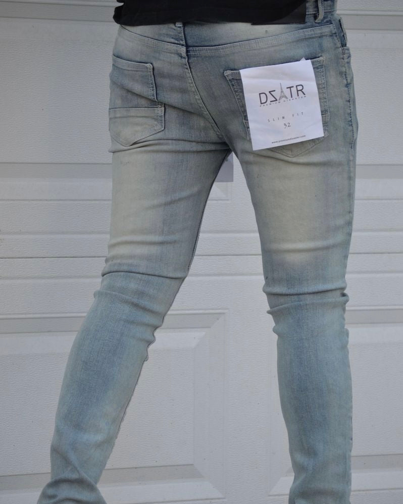 Dzstar Ripped Tinted Jeans In blue tint