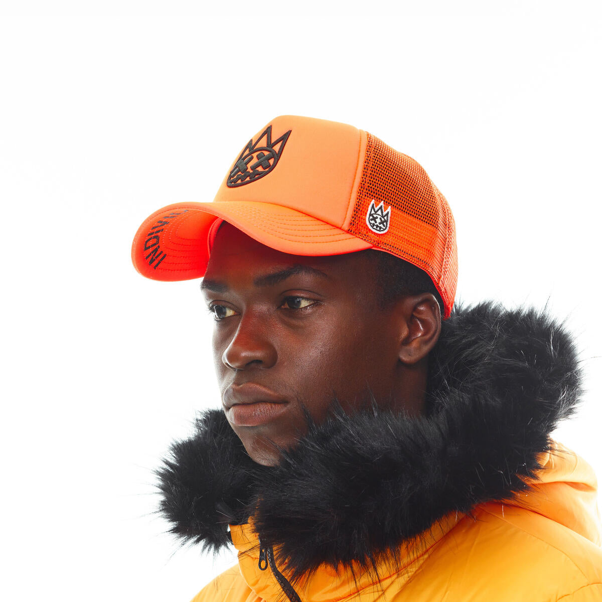 Cult of individuality Clean Shimuchan Logo Trucker Hat in coral