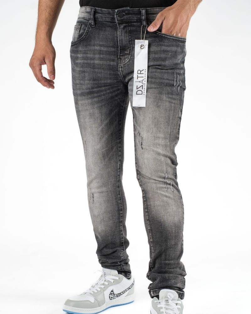 Dzstar smooth rip jeans in black