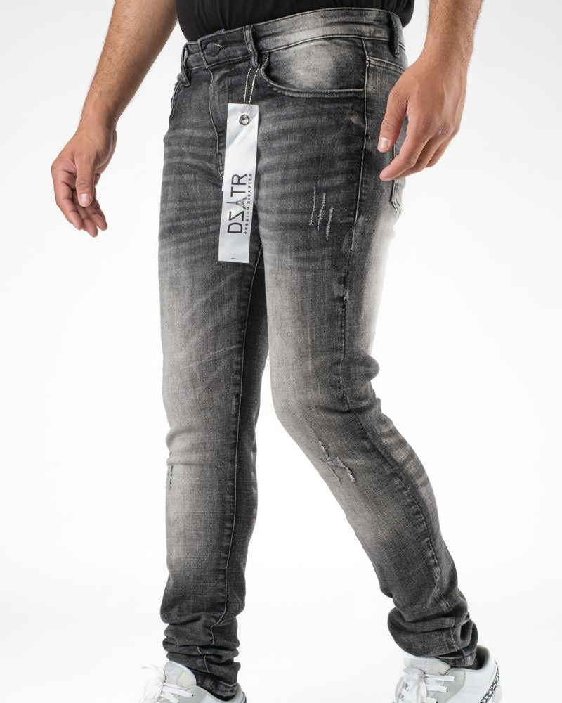 Dzstar smooth rip jeans in black