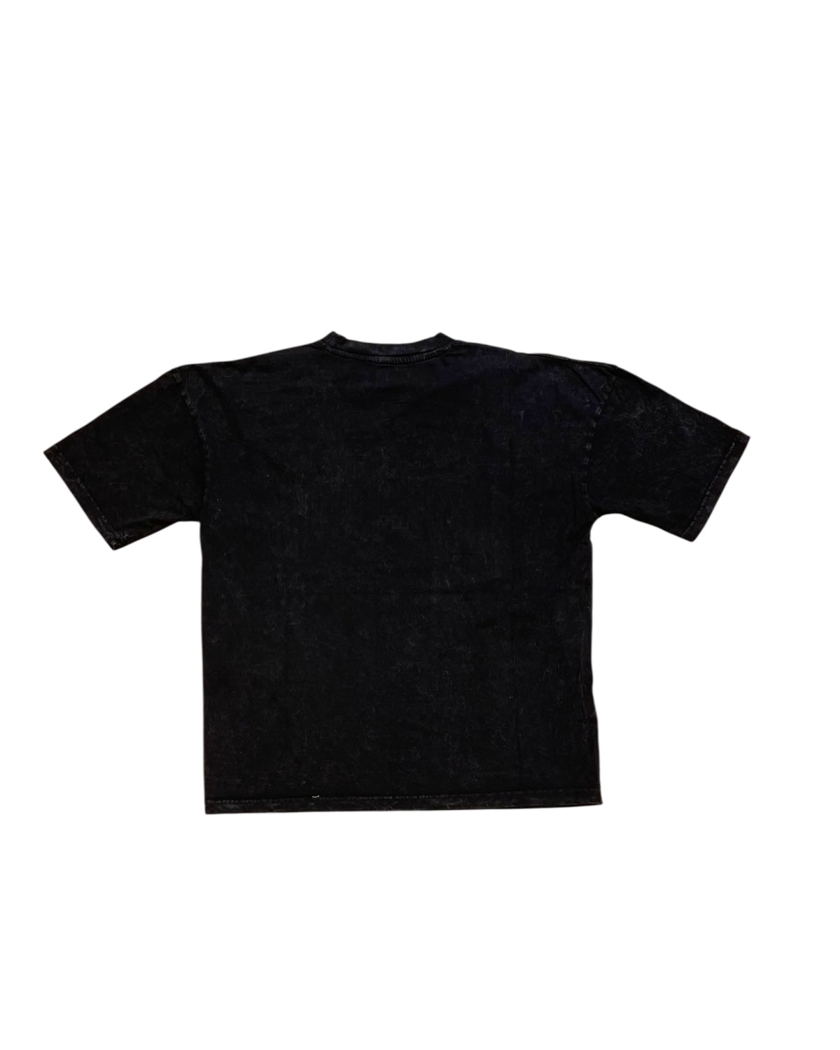 Black t-shirt on a white background