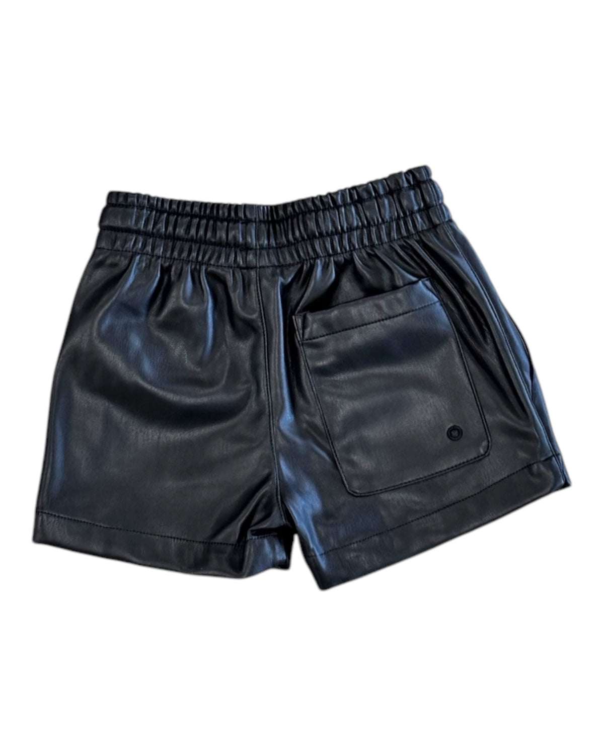 Jordan Craig toddlers see you in paradise PU leather shorts in black