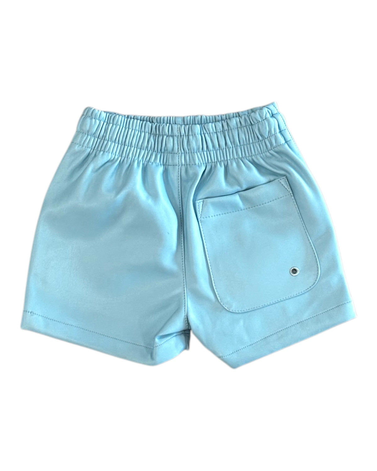 Jordan Craig toddlers see you in paradise PU leather shorts in sky blue