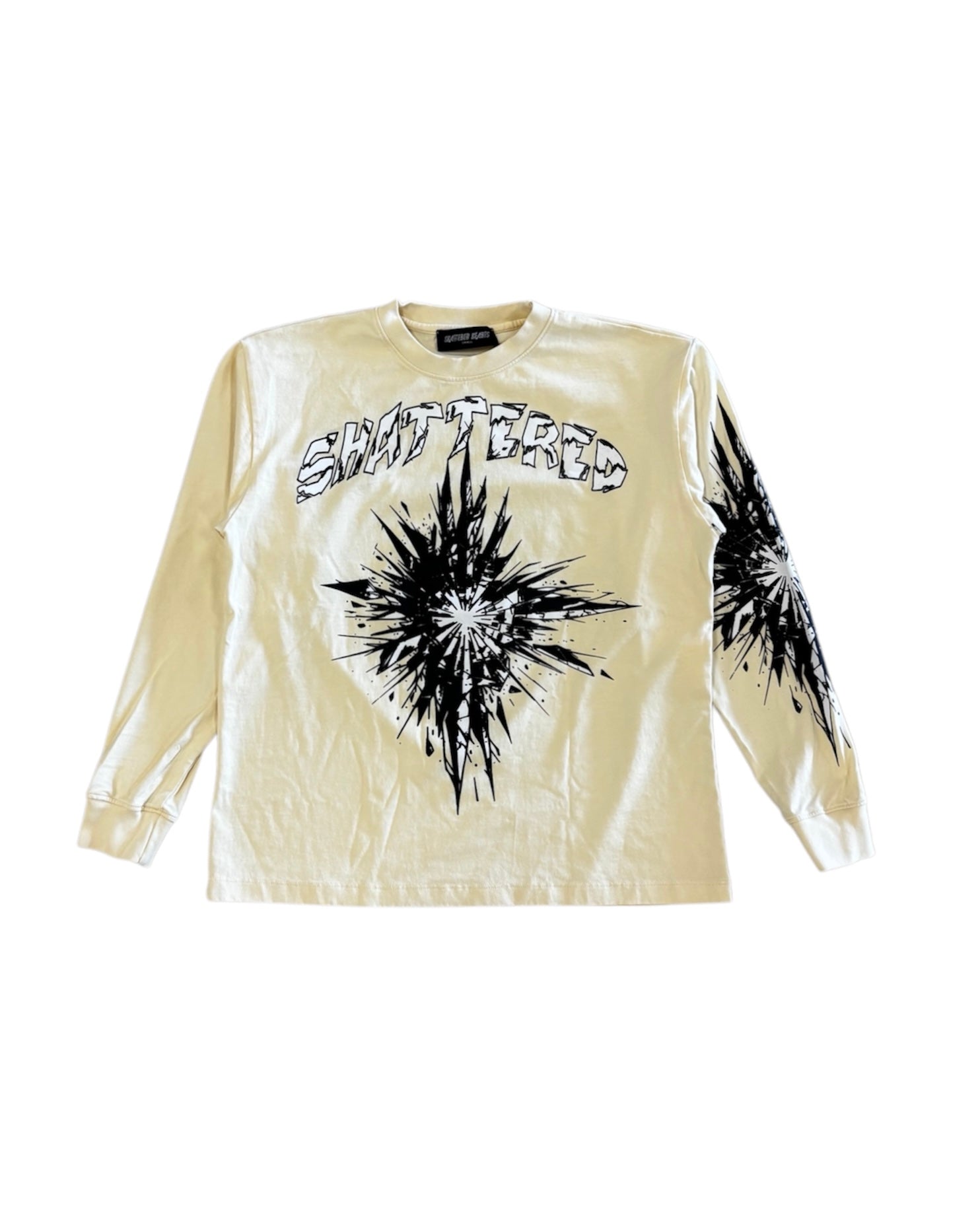 Shattered Hearts shattered long sleeve shirt in cream