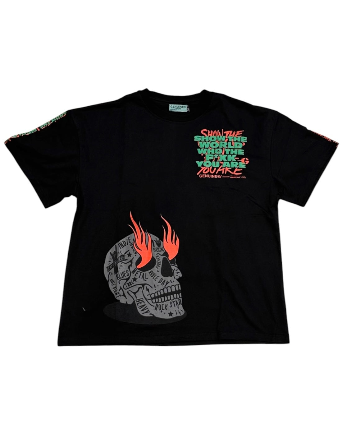 Genuine show the world tee in black