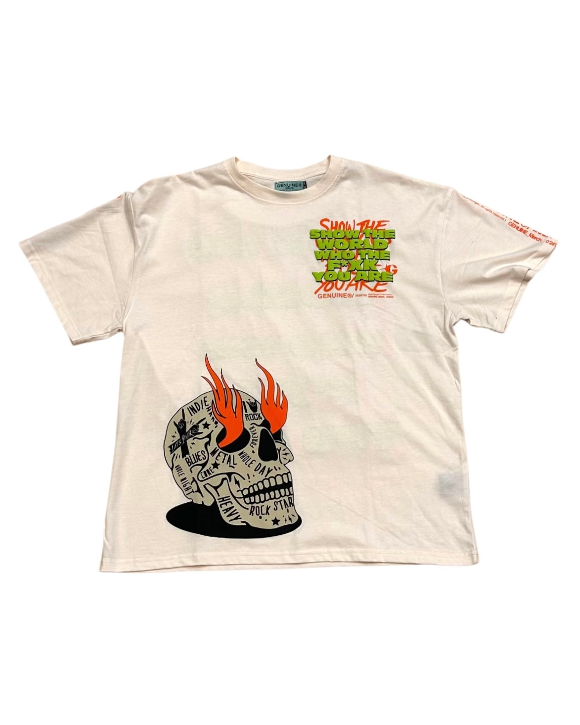 Genuine show the world tee in cream