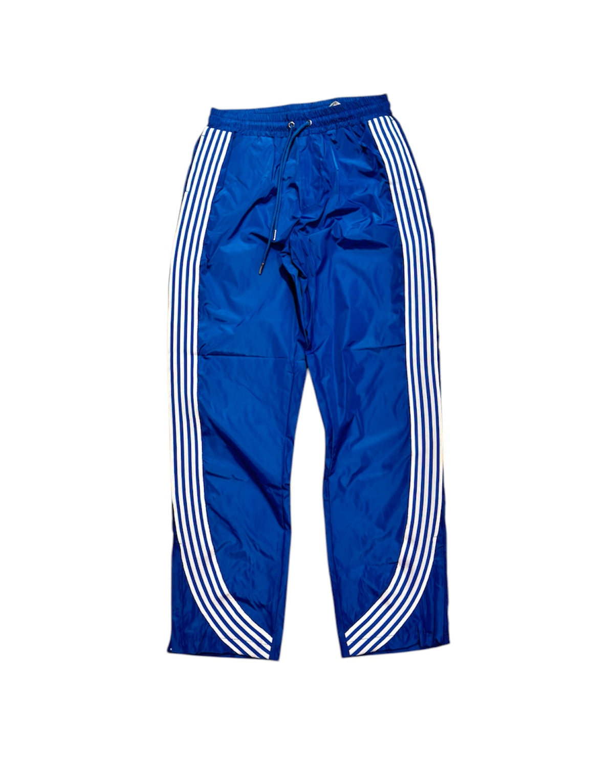 Striped Nylon Relax Pants In Royal Blue Color