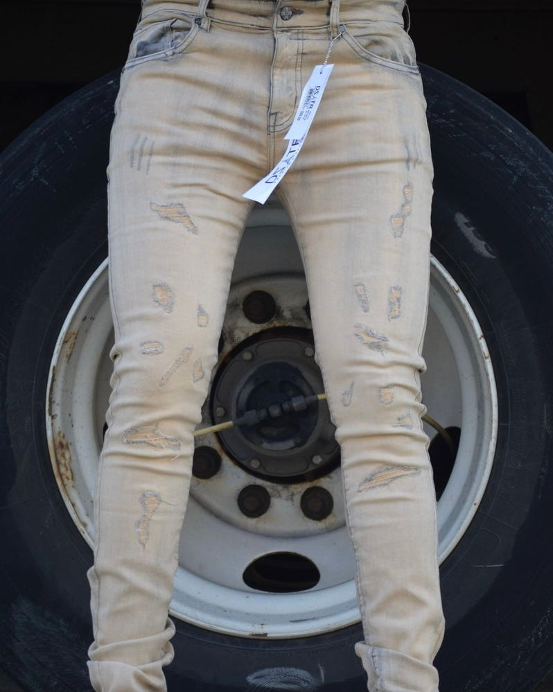 Super Stretched Vintage Wash Jeans In vintage color