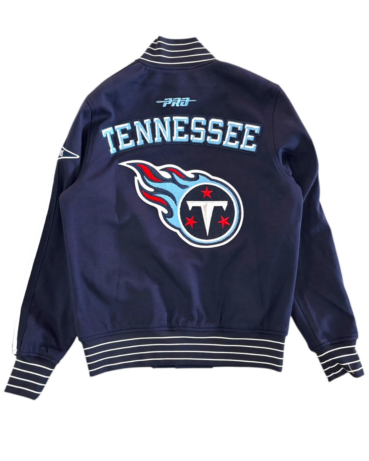 Navy blue jacket with 'Tennessee' and team logo on a white background