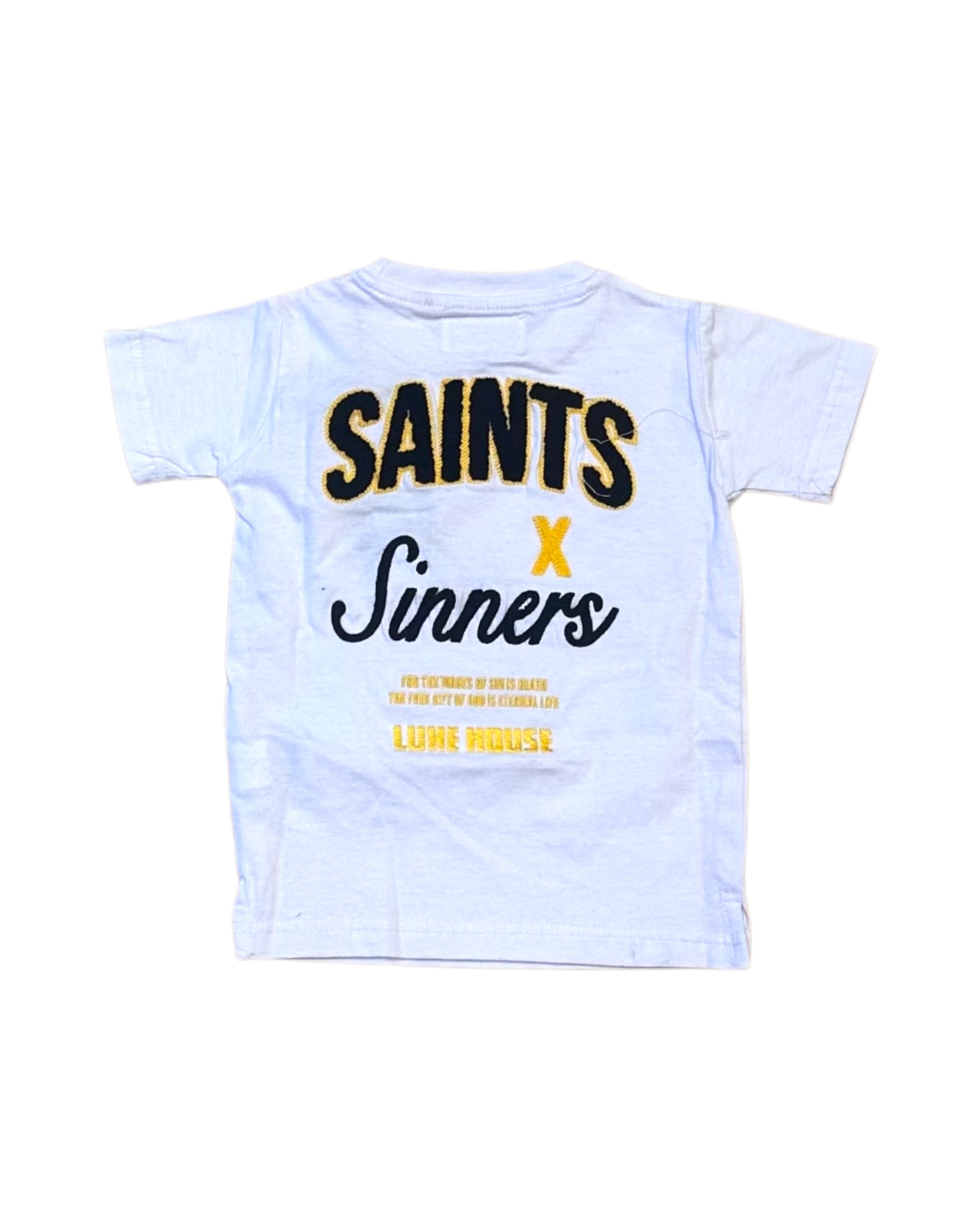 Toddler’s Luxe House Tee In white and yellow