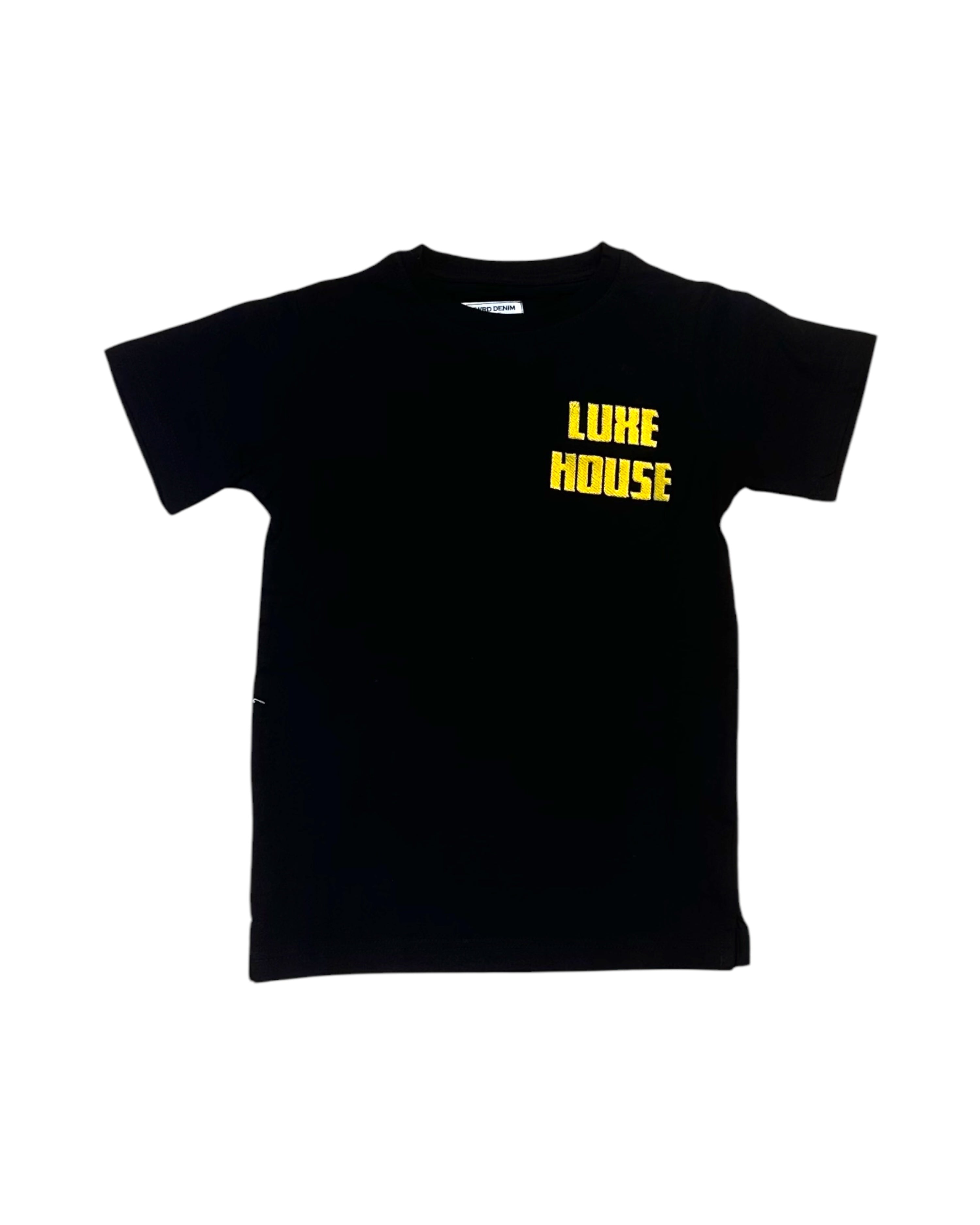 Toddler’s Luxe House Tee In black and yellow