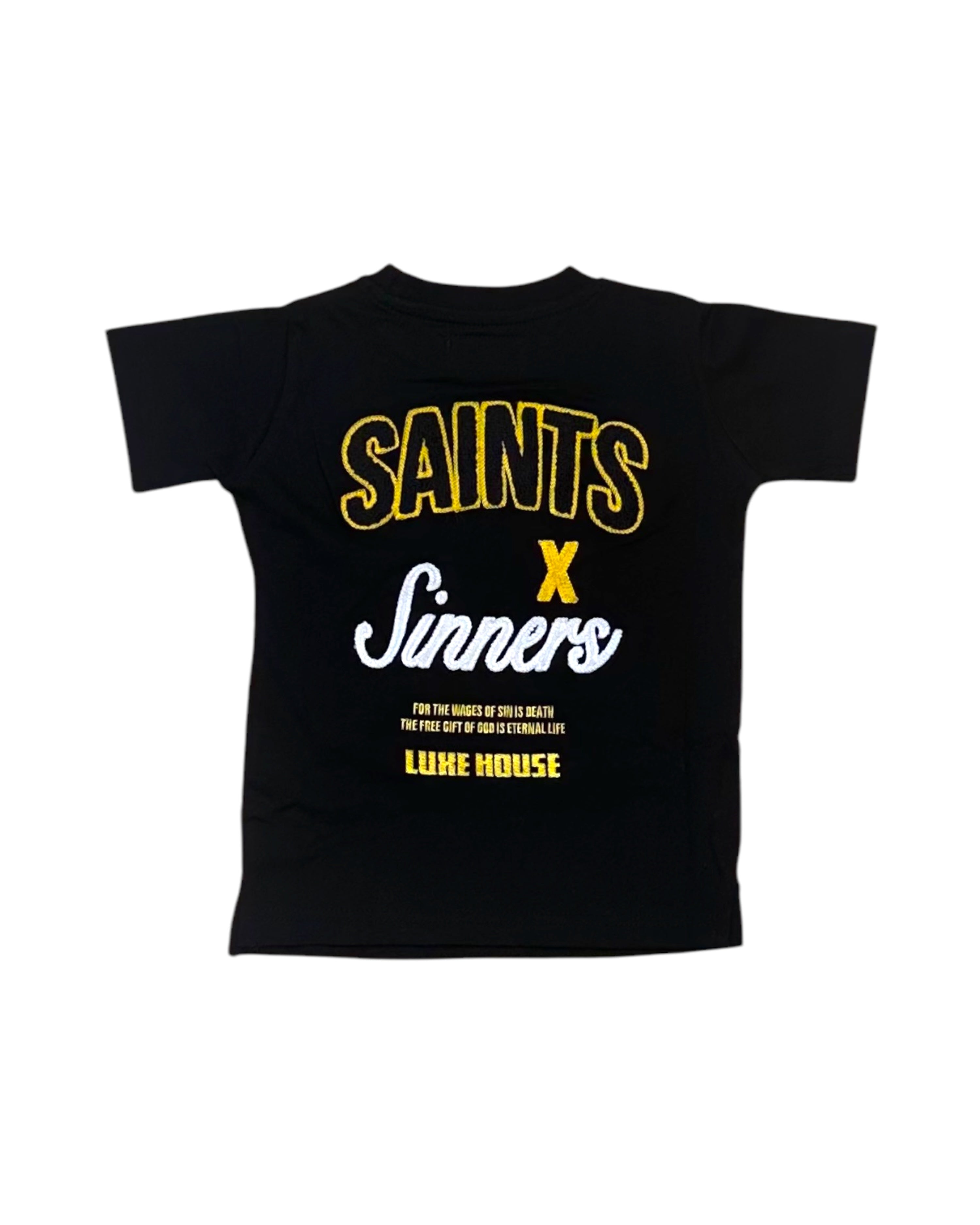 Toddler’s Luxe House Tee In black and yellow