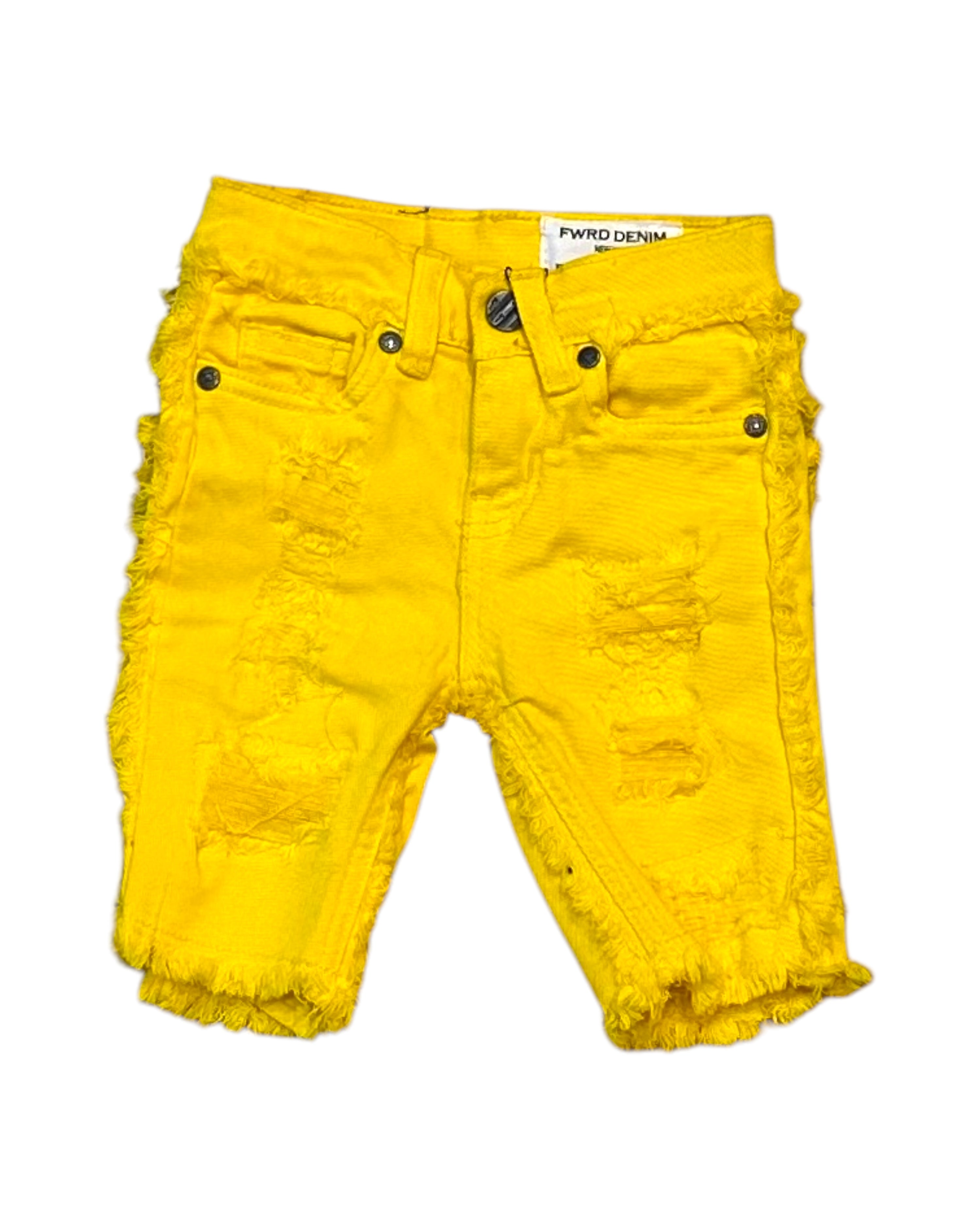 Fwrd Toddler’s Stacked No End Twill Shorts In yellow