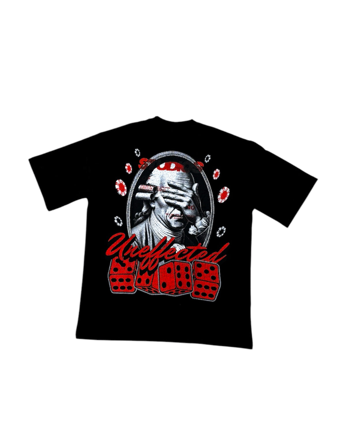 Uneffected Dice Tee In Black Color