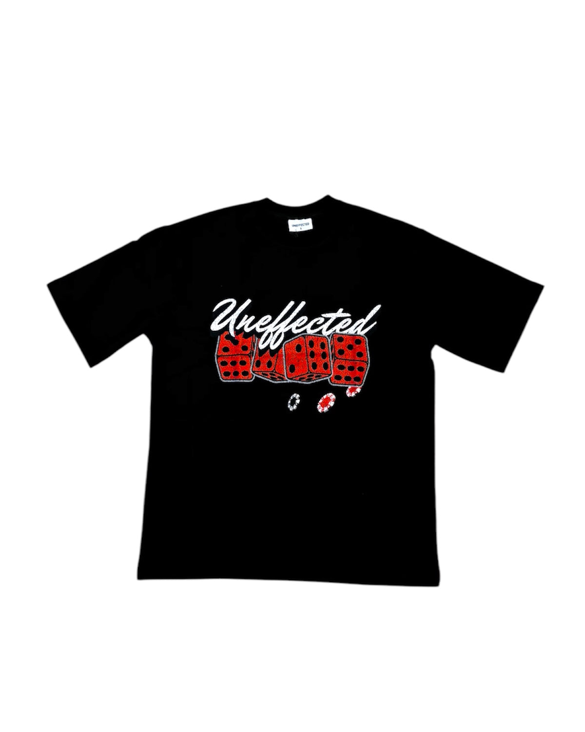 Uneffected Dice Tee In Black Color