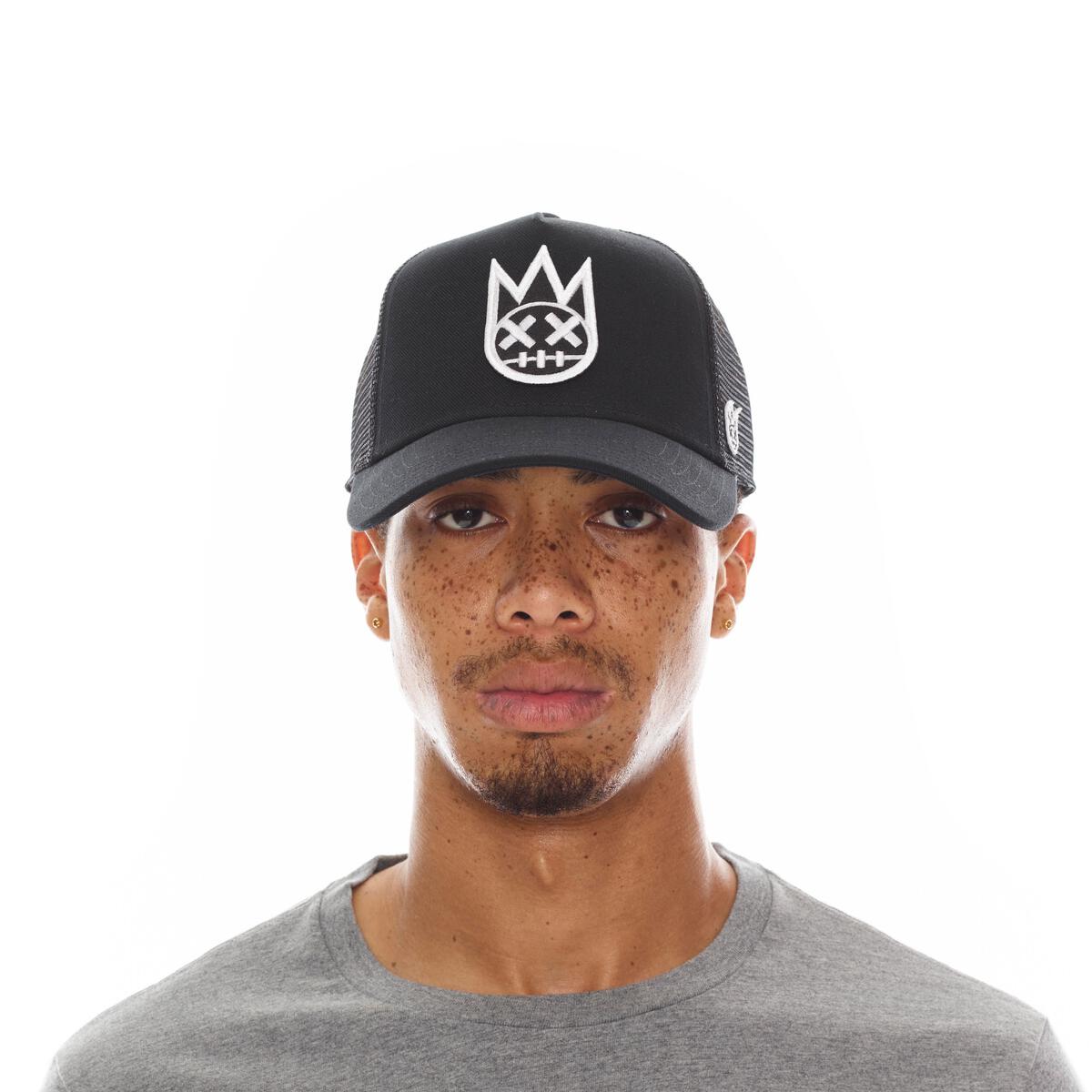Cult of individuality Clean white logo trucker hat in black