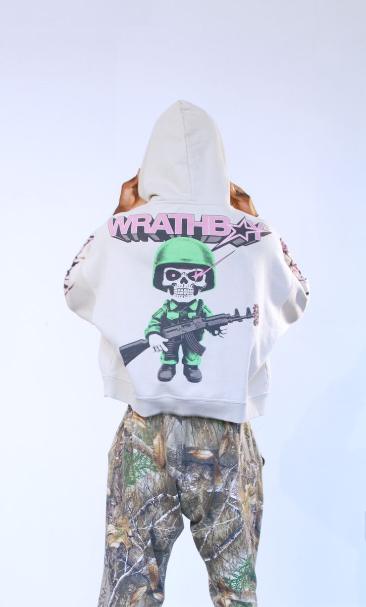 World At War Crop Hoodie