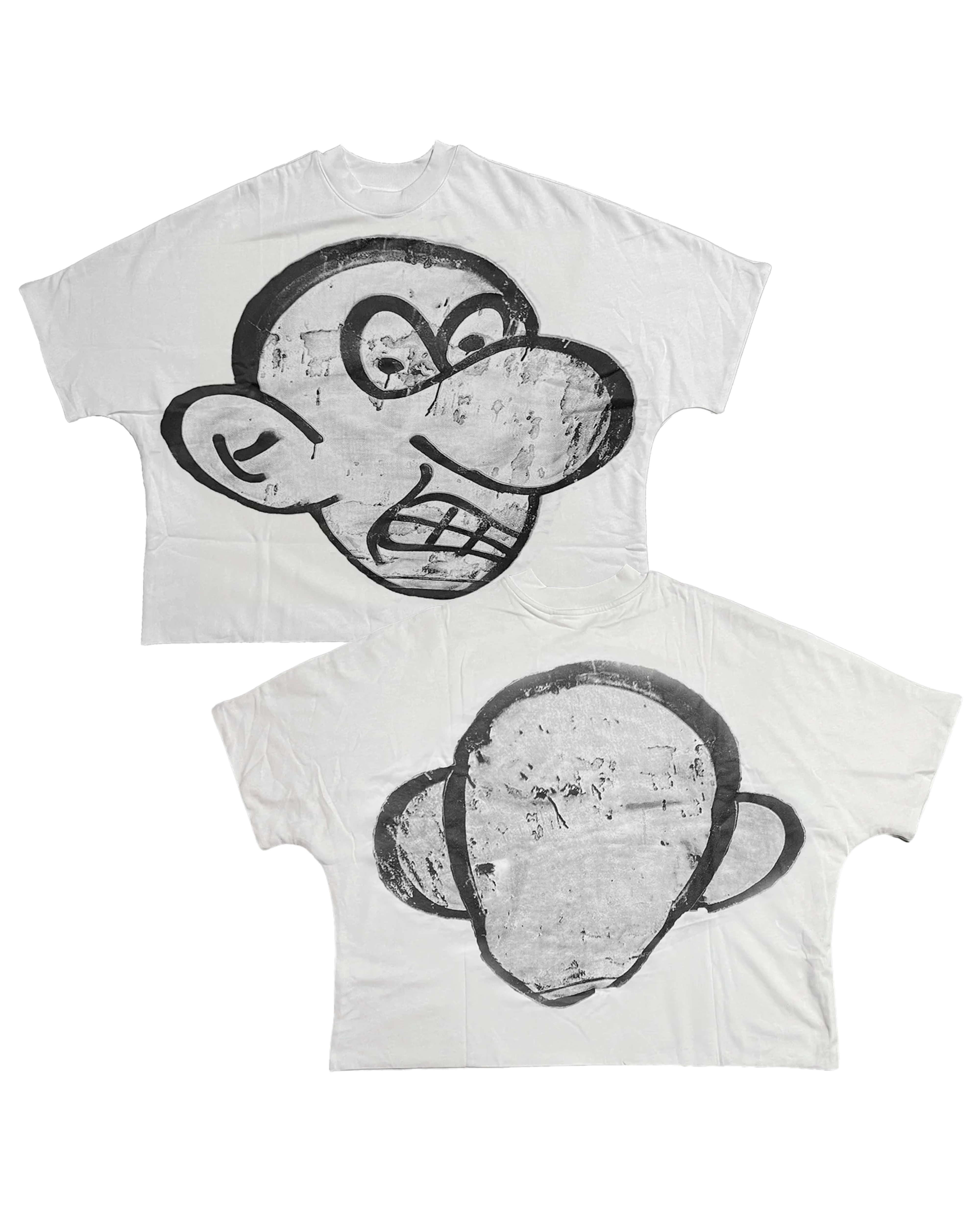 billionaire studios wimpy kid crop tee in white