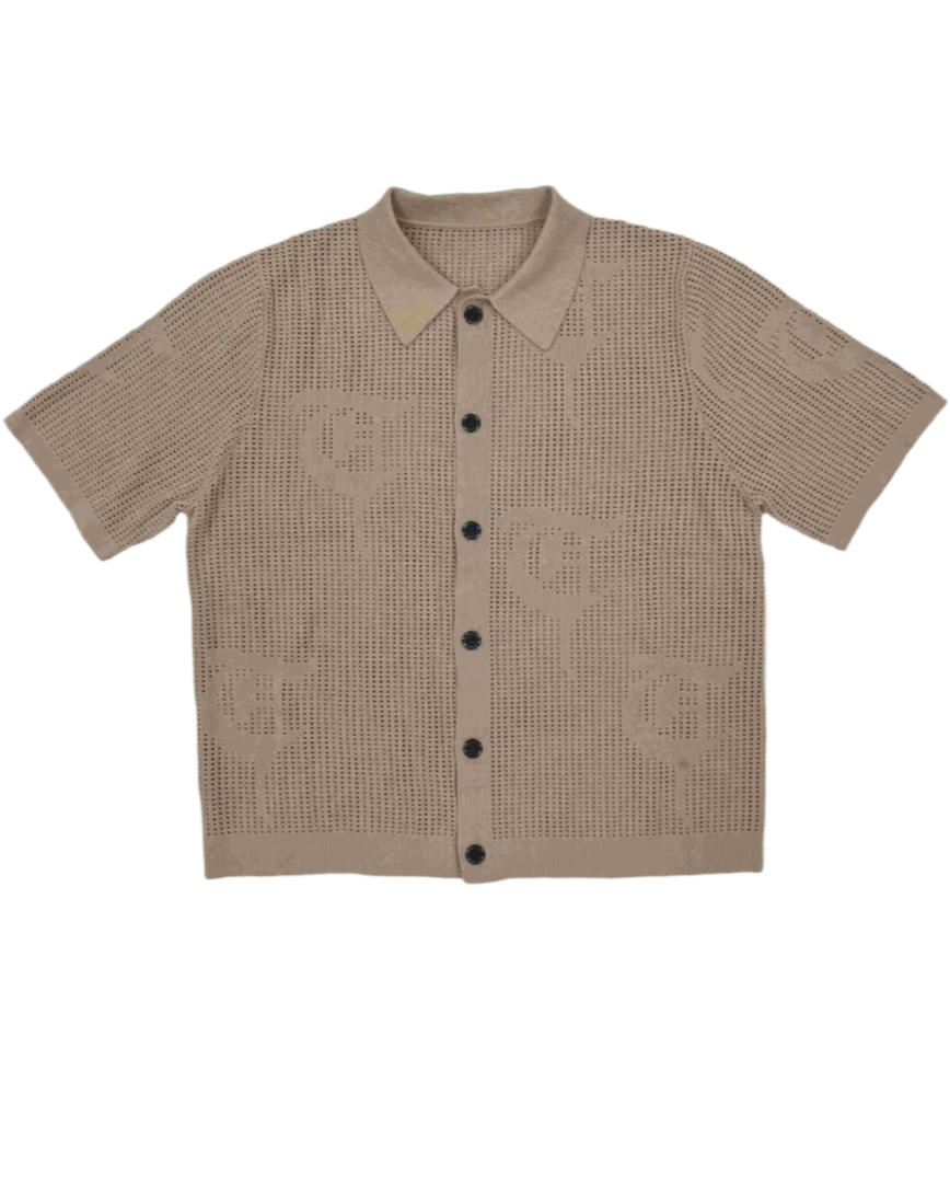 bahr button up shirt khaki