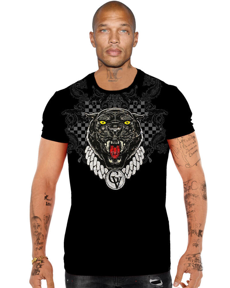George V black panther tee in black