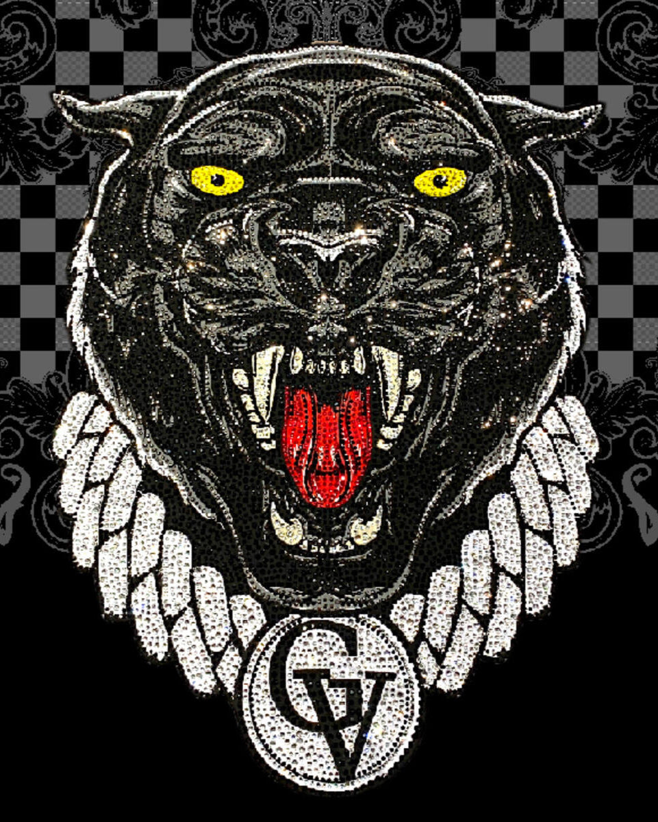 George V black panther tee in black