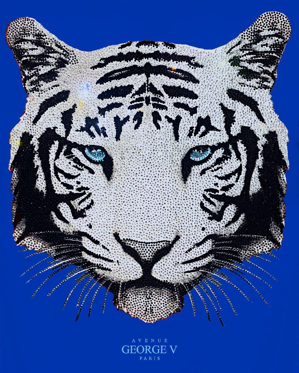 George blue eyed tiger tee in royal blue