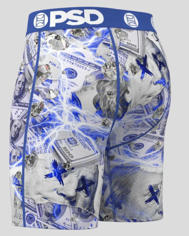 Psd blue hunted briefs in white and blue