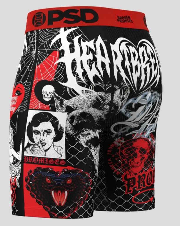 Psd Broken Promises Venue Briefs in black and red