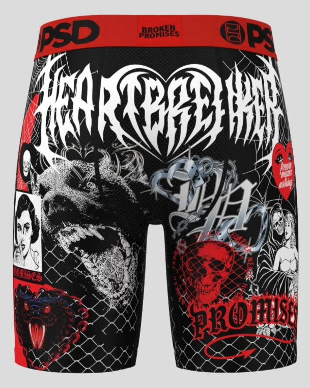 Psd Broken Promises Venue Briefs in black and red