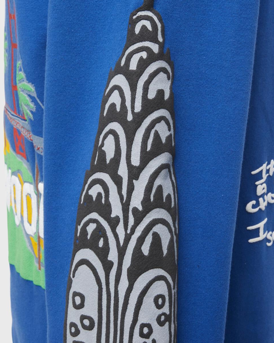 homme femme Cali to nyc hoodie in royal blue