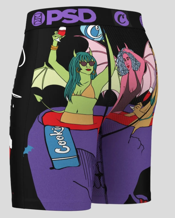 Psd cookies island briefs in purple and black