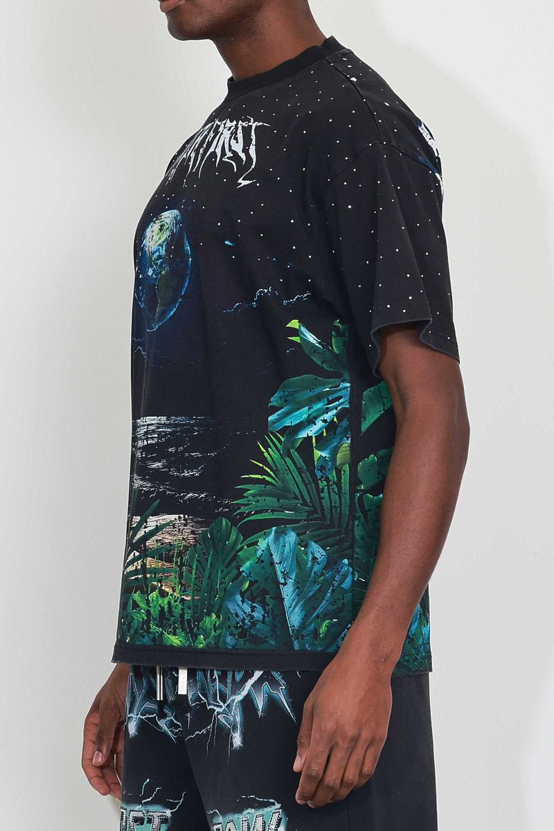 first row earth first midnight tee in black