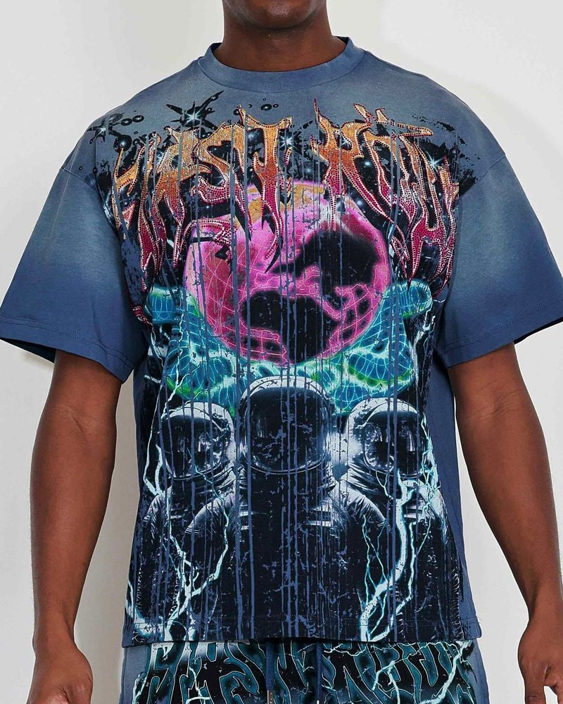 first row earth first washed tee in cool grey