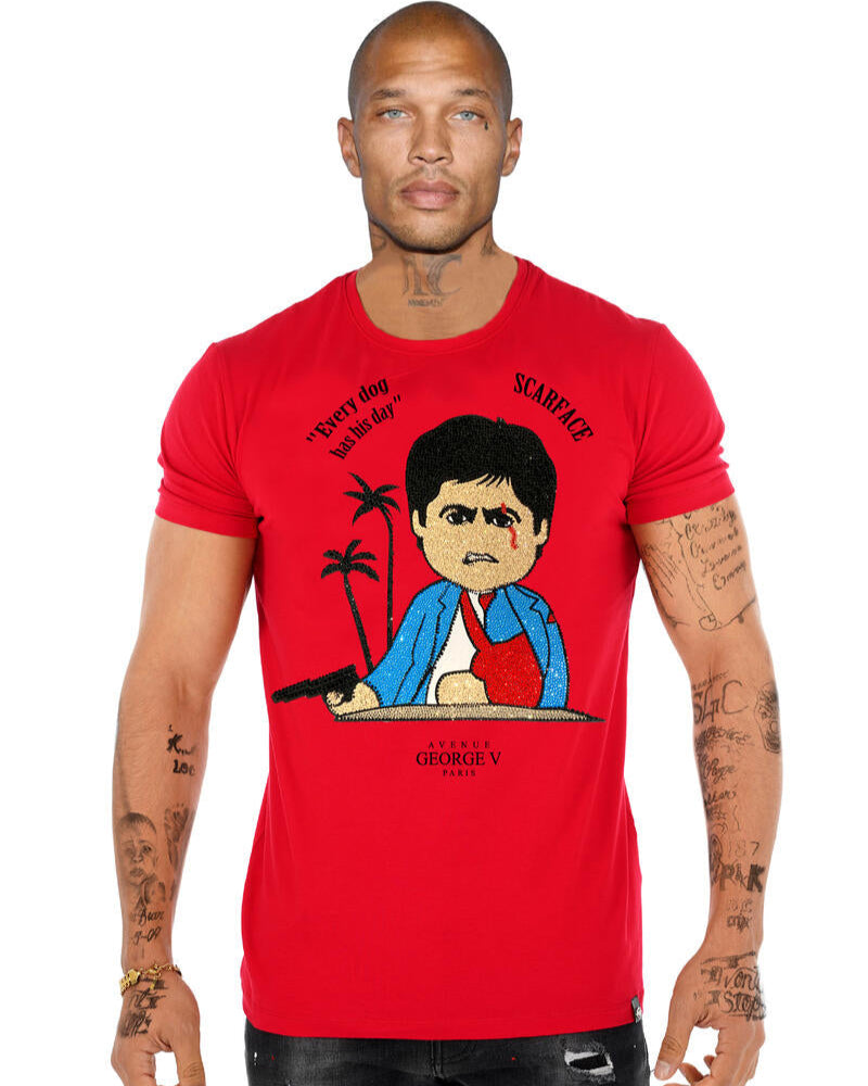 George V every dog tee in red