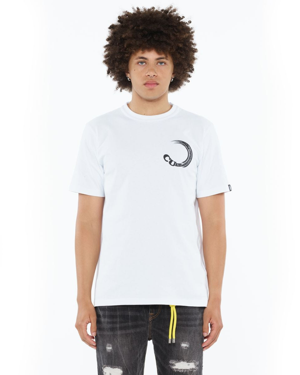Cult of individuality gradient logo tee in white