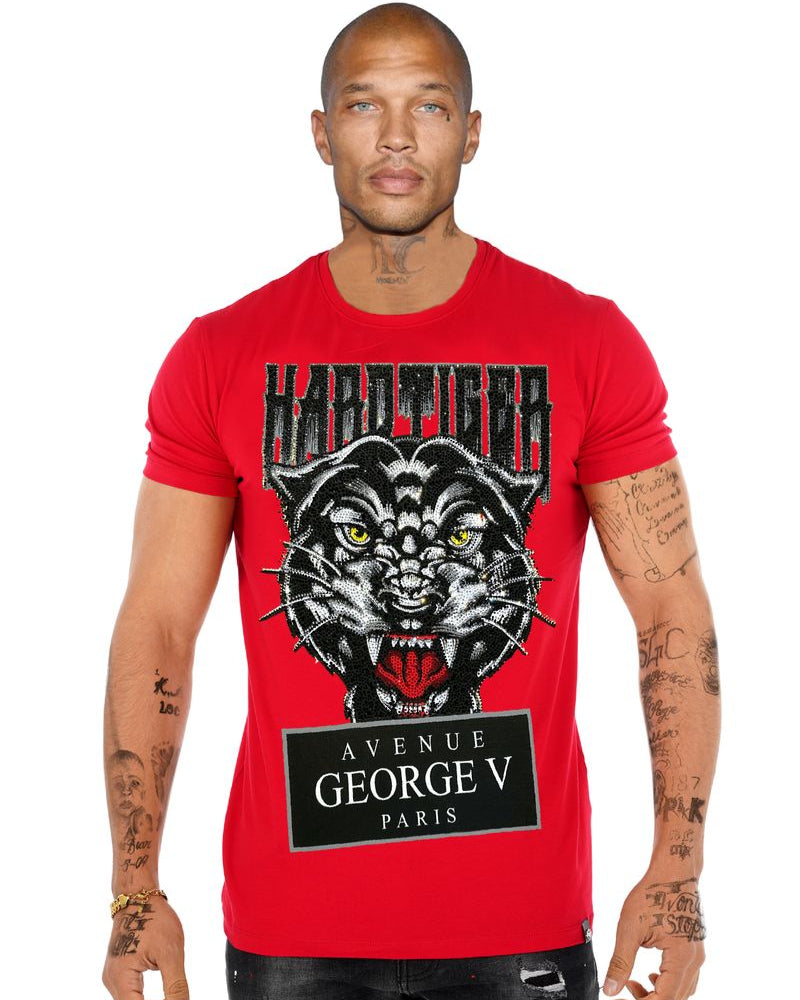 George V hardtiger tee in red