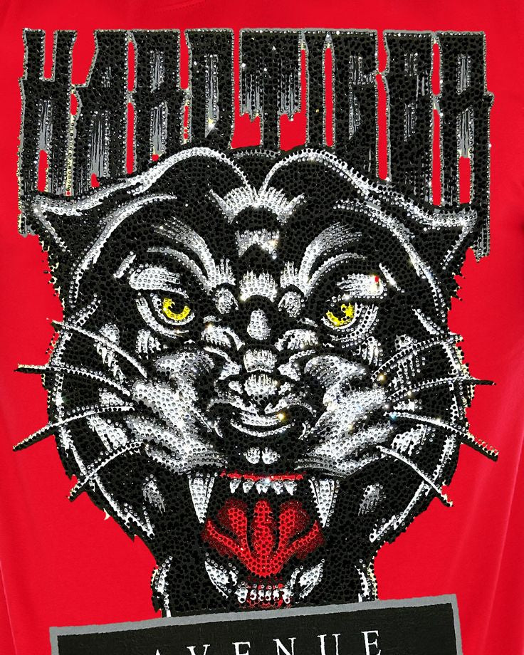 George V hardtiger tee in red