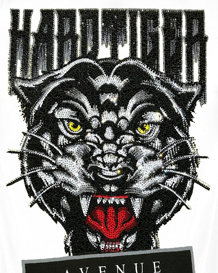 George V hardtiger tee in white