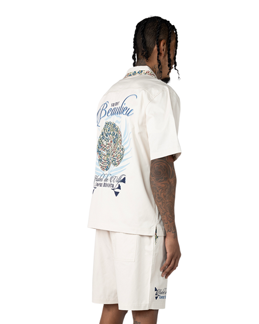 Smoke rise hotel de ville work shirt in chalk