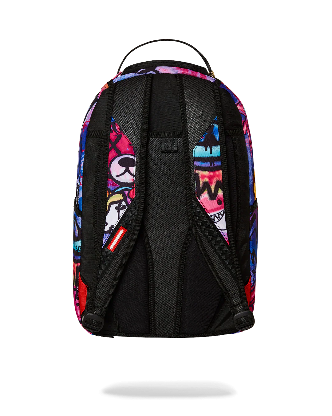 Backpack with colorful design on a white background