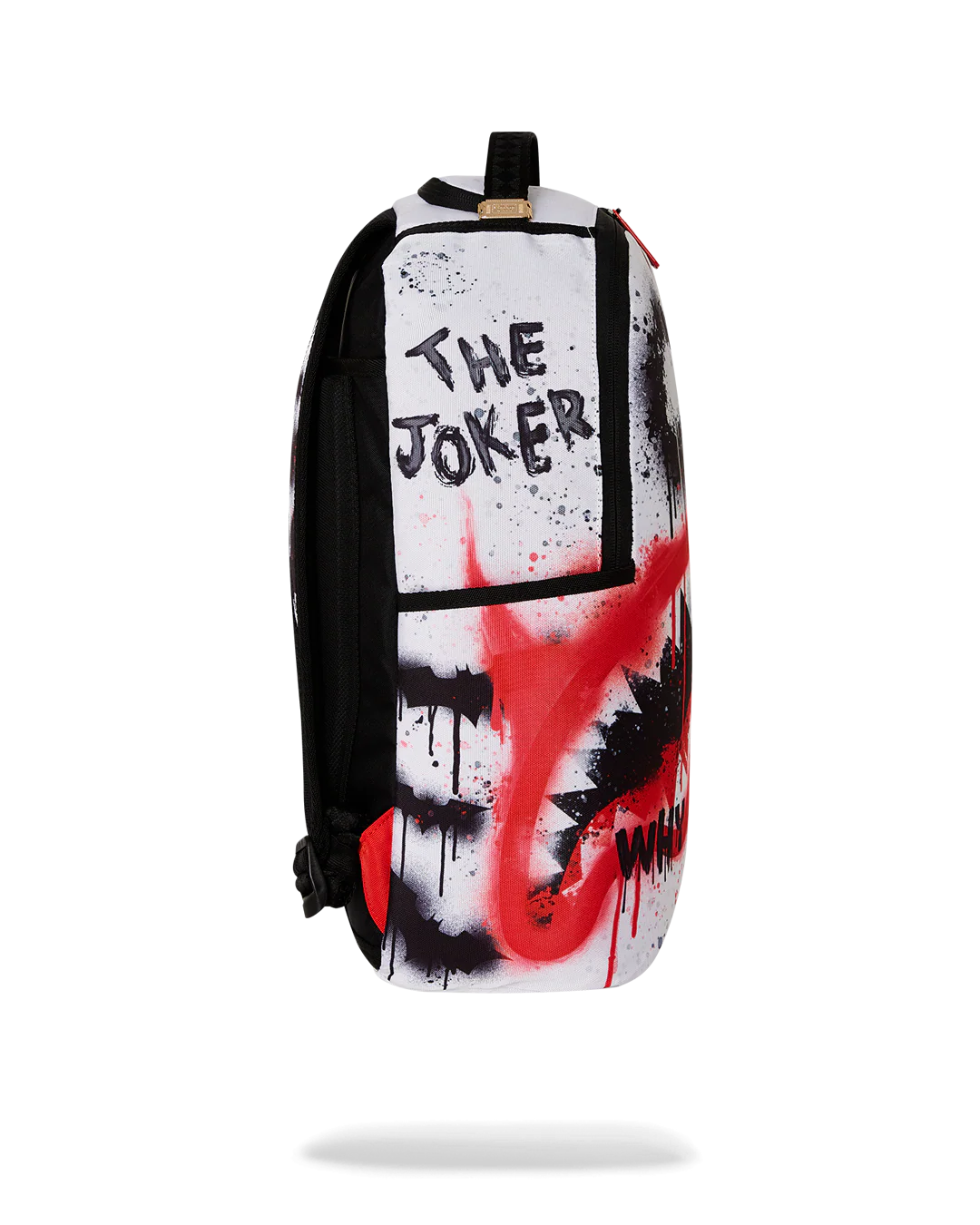 Backpack with 'The Joker' design on a white background
