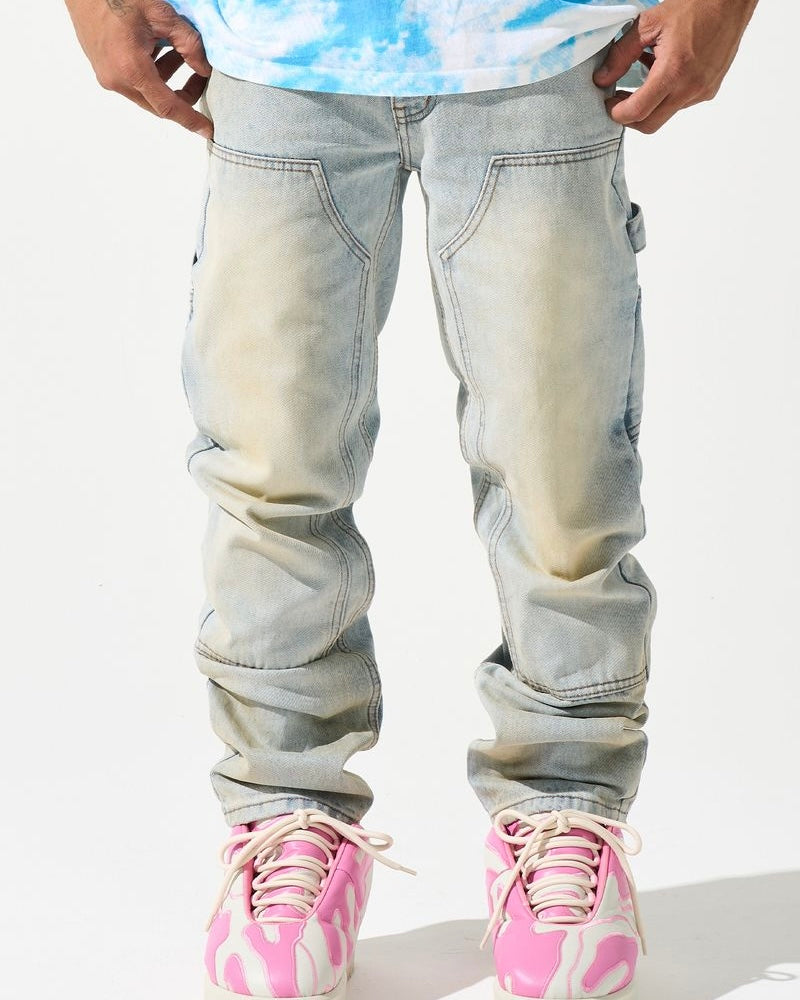 serenede journey baggy carpenter jeans in blue